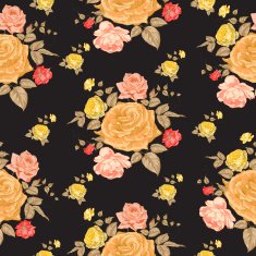 Roses floral background seamless pattern N4