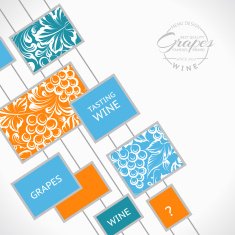 Color version of text square Vector illustration N2
