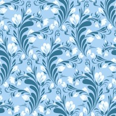 pattern with abstract flowers N5