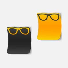 realistic design element glasses N25
