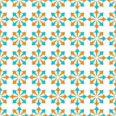 Seamless geometric pattern of abstract elements