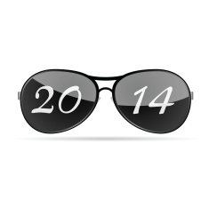 sunglass with 2014 vector illustration