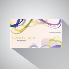 Calling card of art manager