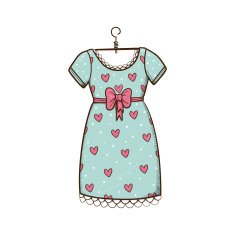 Pretty dress isolated on white