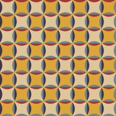 Seamless pattern in retro colors N2