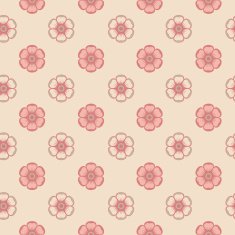 Fashion pattern with abstract flowers