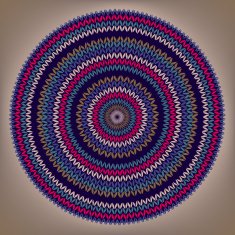 Style Circle Simple Color Vector Needlework Background Ornament