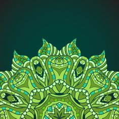 Vector texture background with abstract flowers N4