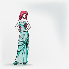 Woman in long evening dress N2