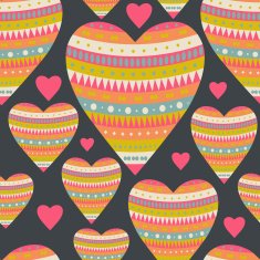 Seamless pattern with hearts for Valentine's Day design Decorat