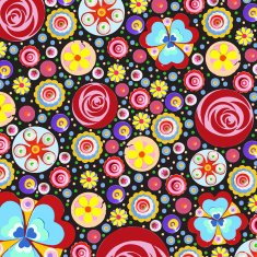 Flowers vector floral composition background with paint texture