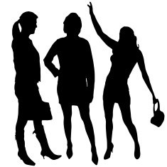 vector silhouette face N12