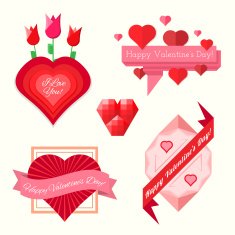 Set of Valentine's Day banners N4