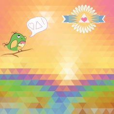 bright background of triangles