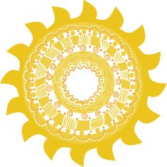Stylized sun vector N2