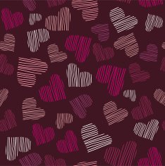 Romantic seamless pattern with hearts N4