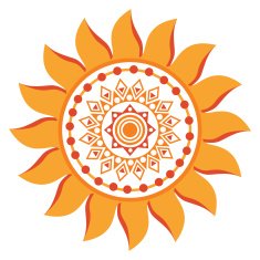 Stylized sun vector N5