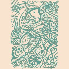 Indian art stylization vector symbolic design Abstract backgro N2