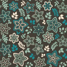 Colorful floral seamless pattern in cartoon style N16
