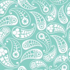 Seamless paisley texture in blue vector