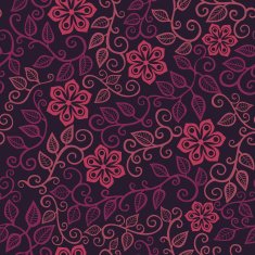 Colorful floral seamless pattern in cartoon style N17