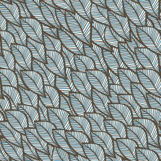Vector Seamless winter texture with leaf in blue theme