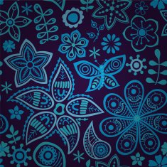 Colorful floral seamless pattern in cartoon style N20
