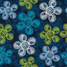Colorful floral seamless pattern in cartoon style N22