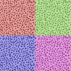 Set of Abstract Seamless Leaves Pattern Vector