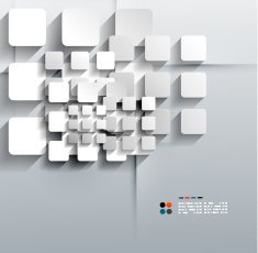 Vector 3d paper squares modern design