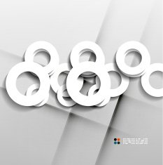 Vector modern 3d circles