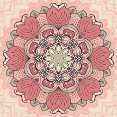 Abstract circular floral pattern