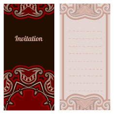 Greeting card with oriental pattern N3