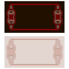 Greeting card with oriental pattern N4
