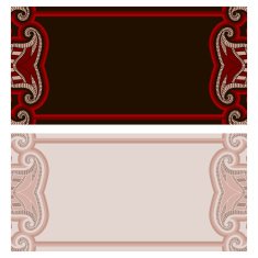 Greeting card with oriental pattern N5