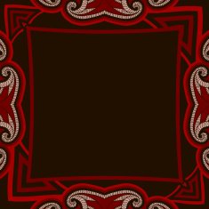 Greeting card with oriental pattern N6