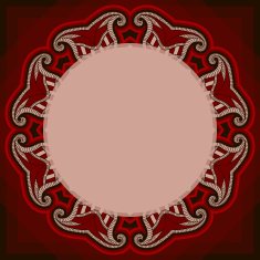 Greeting card with oriental pattern N7