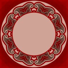 Greeting card with oriental pattern N8