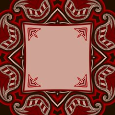 Greeting card with oriental pattern N9