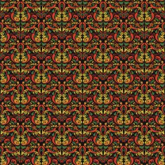 Khokhloma Damask Background