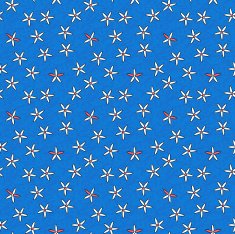 Seamless retro pattern of small flowers on blue background