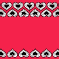 Card with ornament from hearts for Valentine