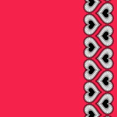 Card with ornament from hearts for Valentine N2