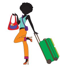 young woman with suitcase N10