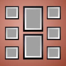Wall with empty Picture Frame Vector N2