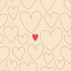 Seamless pattern of valentine's hearts