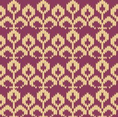 Vector knitted flower background N5