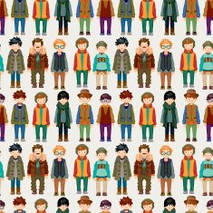seamless young boy pattern N5