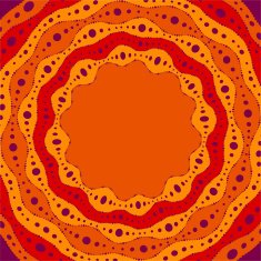 Circular pattern with waves and dots