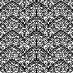 Lace seamless pattern with flowers N97